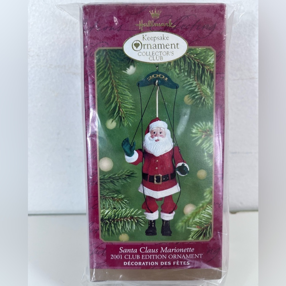 Santa Claus Marionette, 2001 Club Edition Ornament Hallmark Keepsake‎